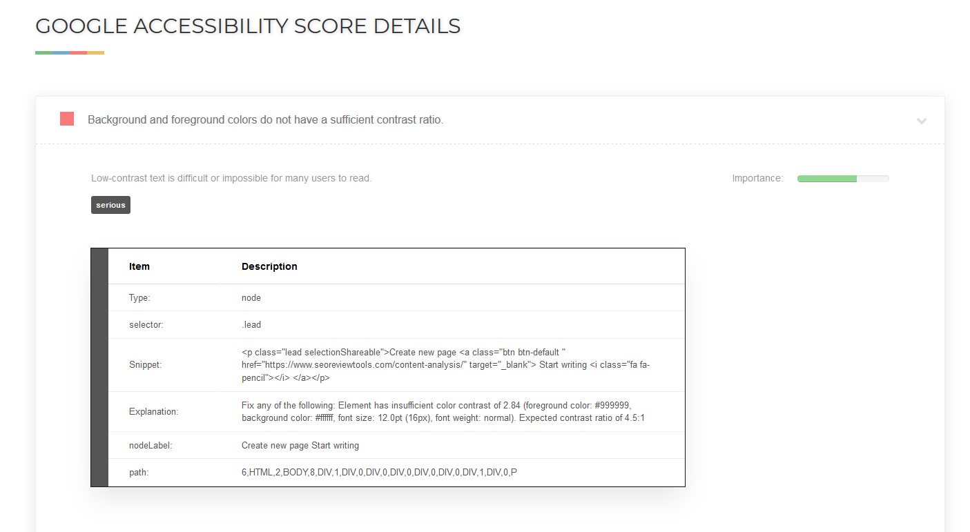 Website Accessibility Test